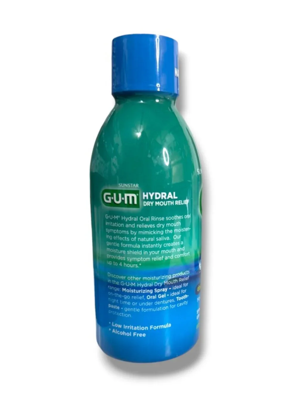1 x GUM Hydral Dry Mouth Relief Oral Rinse Mouthwash Gentle Mint 2022